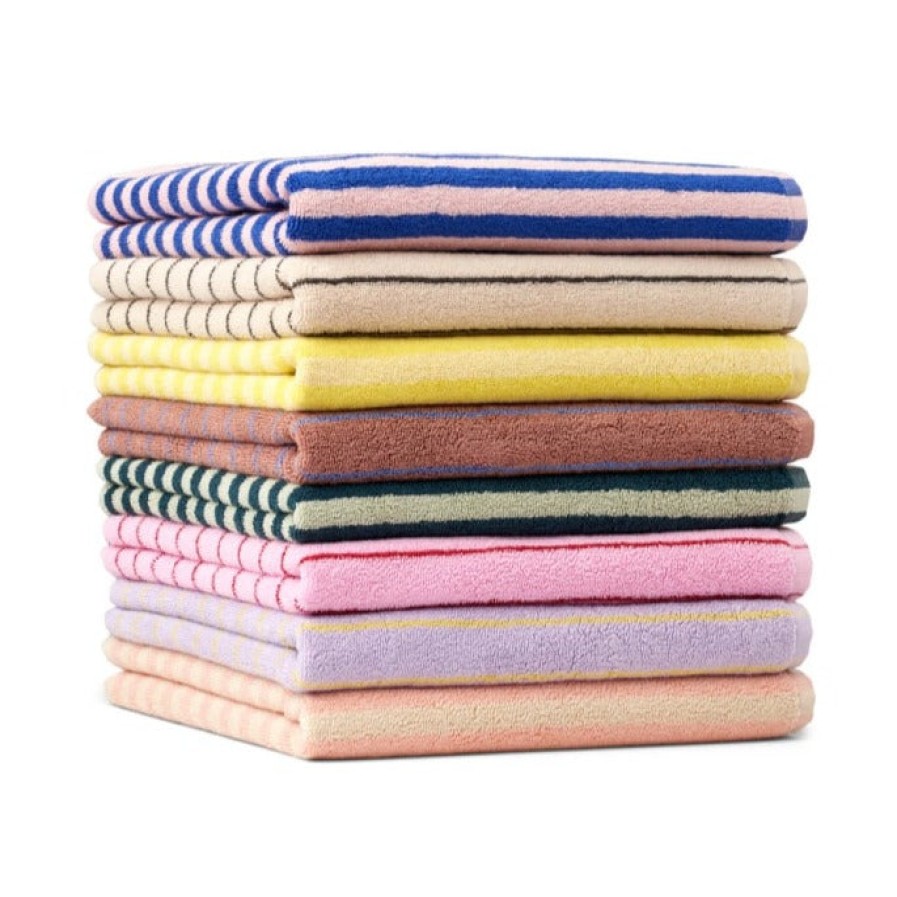 Bode Living Naram Guest Towel - Lilac & Neon Yellow Towels