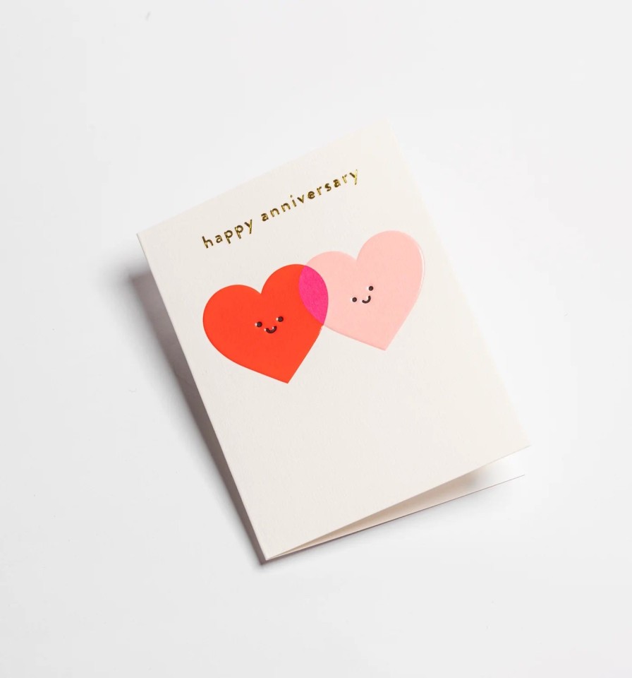 Bode Living Happy Anniversary Happy Hearts Mini Card Greeting Cards